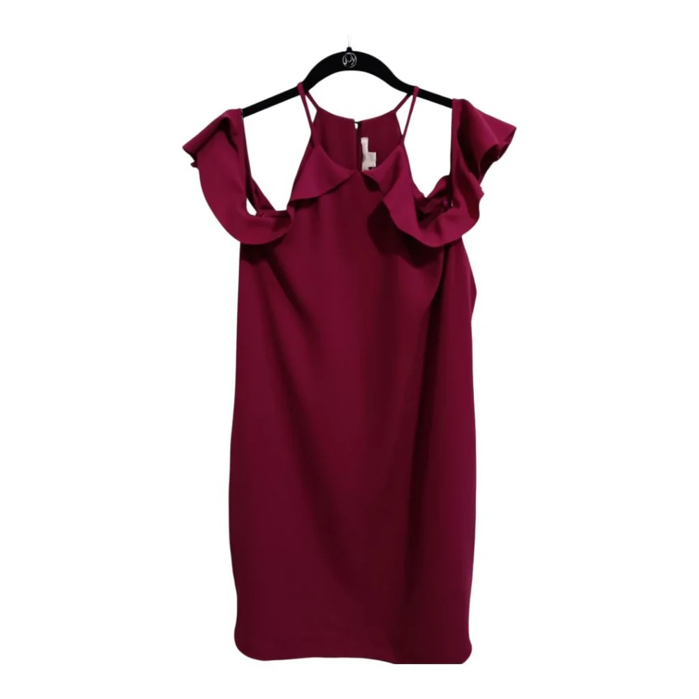 Cooper & Ella Raspberry Saga Off Shoulder Ruffle Dress - Picture 5 of 9